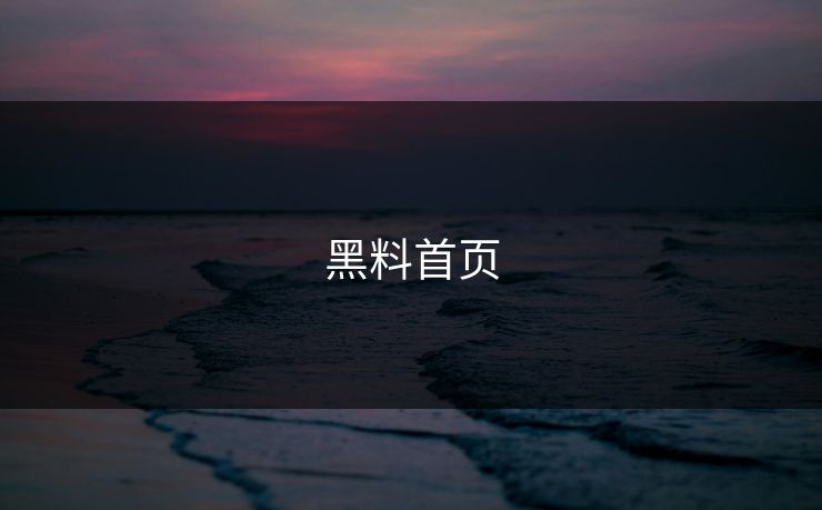 黑料首页